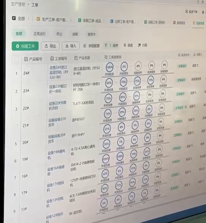 嘉兴市远东精密印刷有限公司案例:其次,不是为了应付检查去做,设备对我们来说是保证生产最重要的,排单排计划的时候,设备如果不是正常运行,就要考虑这批货是不是要委外,要想其它的方法…